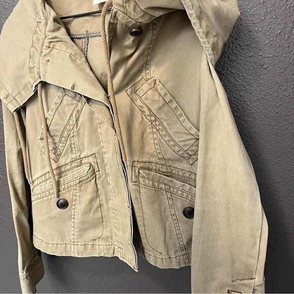 Hei Hei, Anthropologie, Olive Green Anorak Hooded Utility Jacket XS - Picture 5 of 11